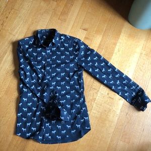 Brand New Zebra Print Navy Shirt from H&M